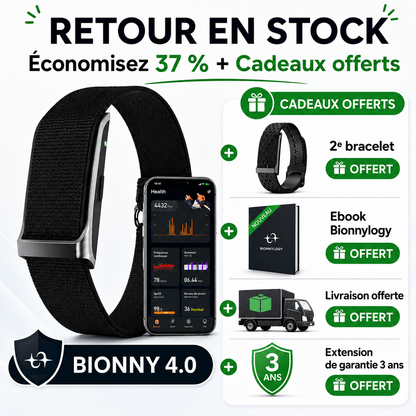 Bionny 4.0 – Das biometrische Gesundheitsarmband, das Ihren Körper besser versteht als Sie selbst.